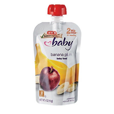 slide 1 of 1, H-E-B Baby Banana Plum, 4 oz