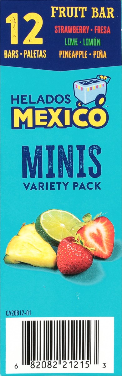 slide 8 of 9, Helados Mexico Premium Strawberry/Lime/Pineapple Fruit Ice Bars Minis Variety Pack 12 - 1.5 fl oz Bars, 12 ct