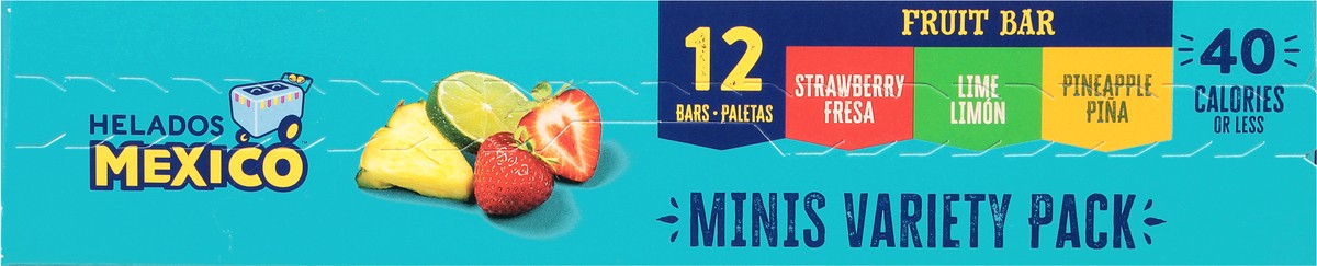 slide 9 of 9, Helados Mexico Premium Strawberry/Lime/Pineapple Fruit Ice Bars Minis Variety Pack 12 - 1.5 fl oz Bars, 12 ct