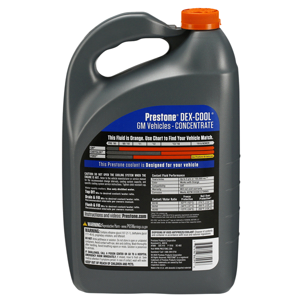 slide 5 of 5, Prestone DEX-COOL Antifreeze+Coolant - Concentrate), 1 gal