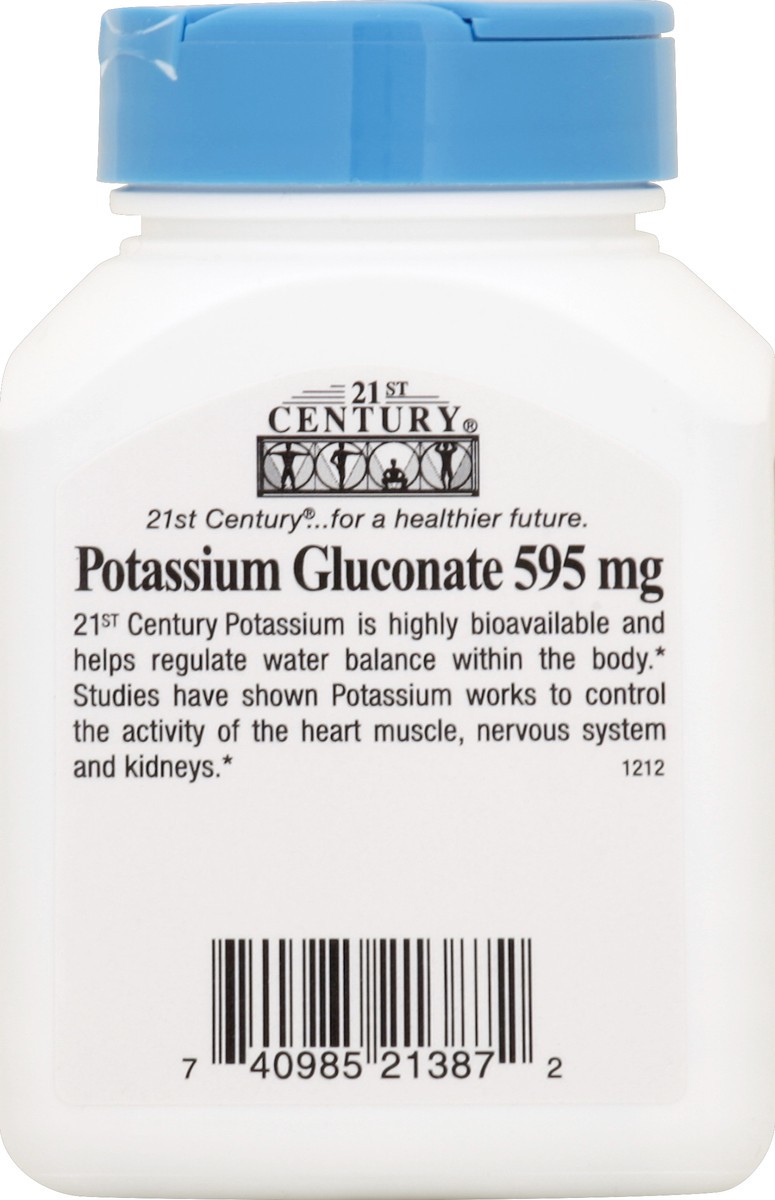slide 5 of 6, 21st Century Potassium Gluconate 110 ea, 110 ct