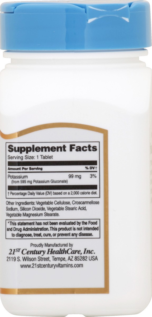 slide 2 of 6, 21st Century Potassium Gluconate 110 ea, 110 ct