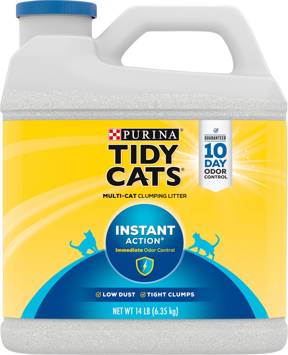 slide 7 of 9, Tidy Cats Purina Tidy Cats Clumping Cat Litter, Instant Action Multi Cat Litter, 14 lb