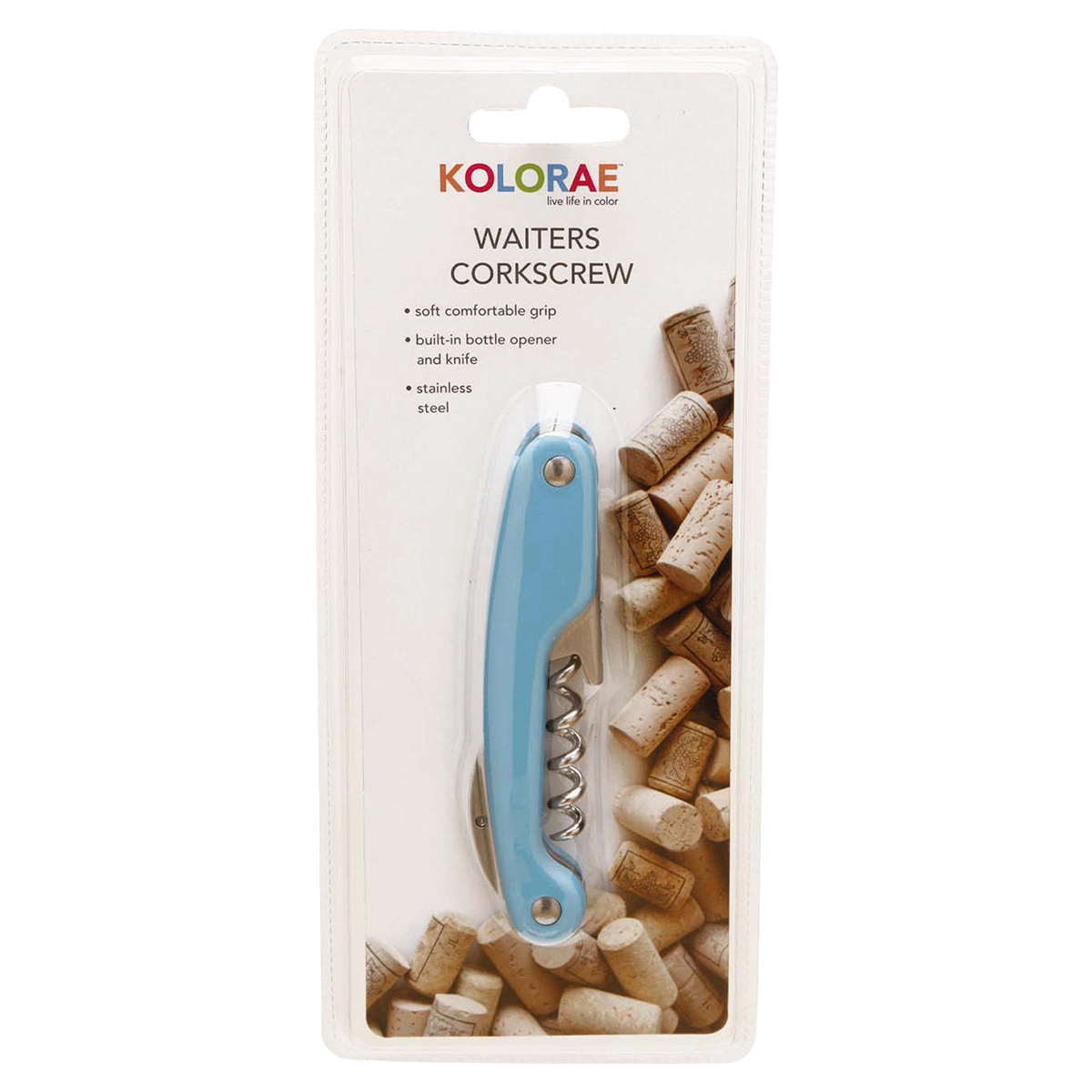 slide 1 of 17, Kolorae Soft Grip Waiters Corkscrew - Colors, 1 ct