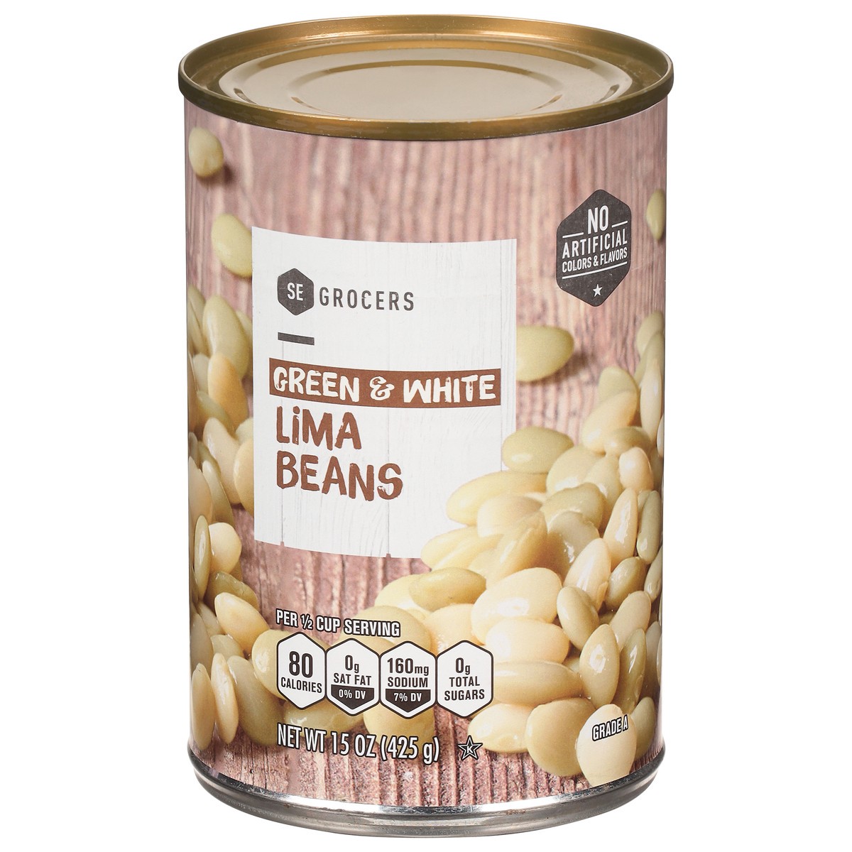 slide 9 of 11, SE Grocers Lima Beans Green & White, 15 oz