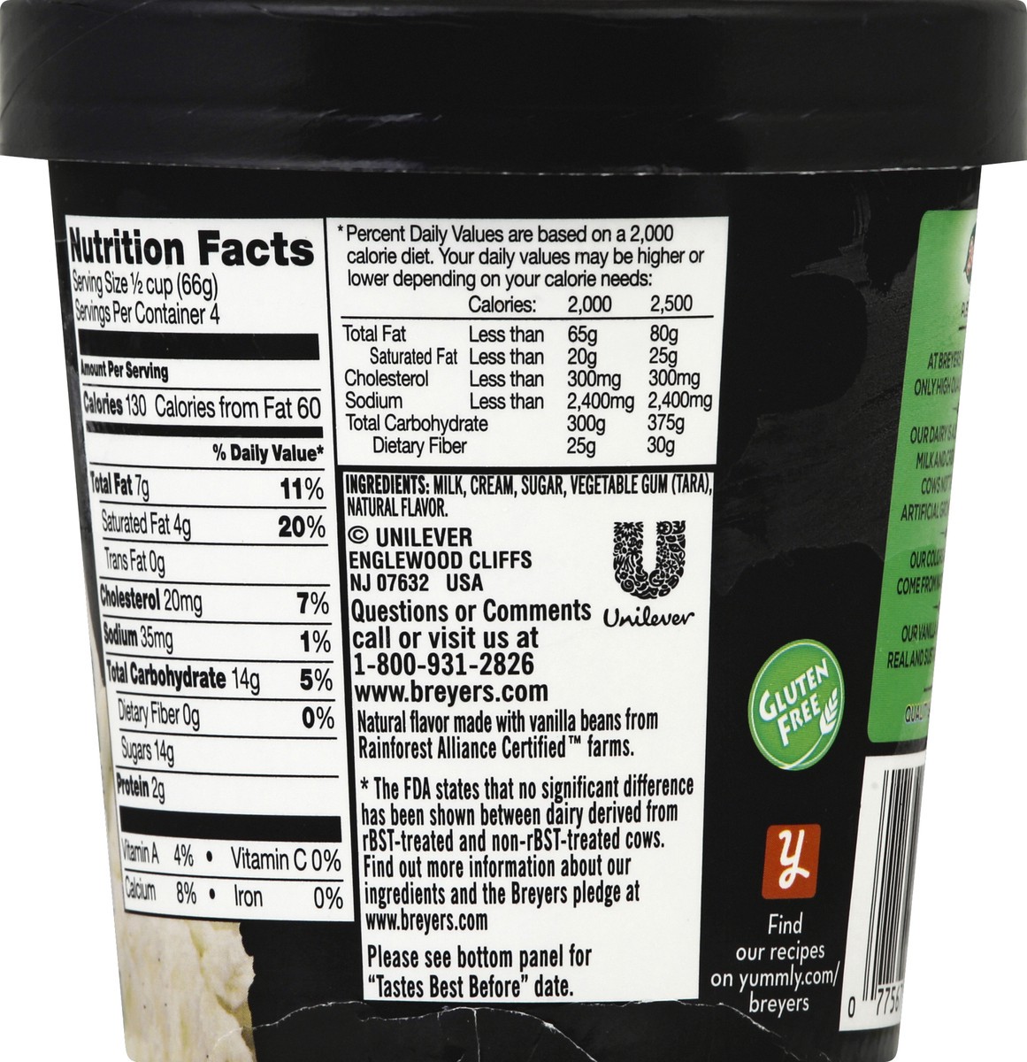 Breyer's Natural Vanilla Ice Cream 16 fl oz Shipt