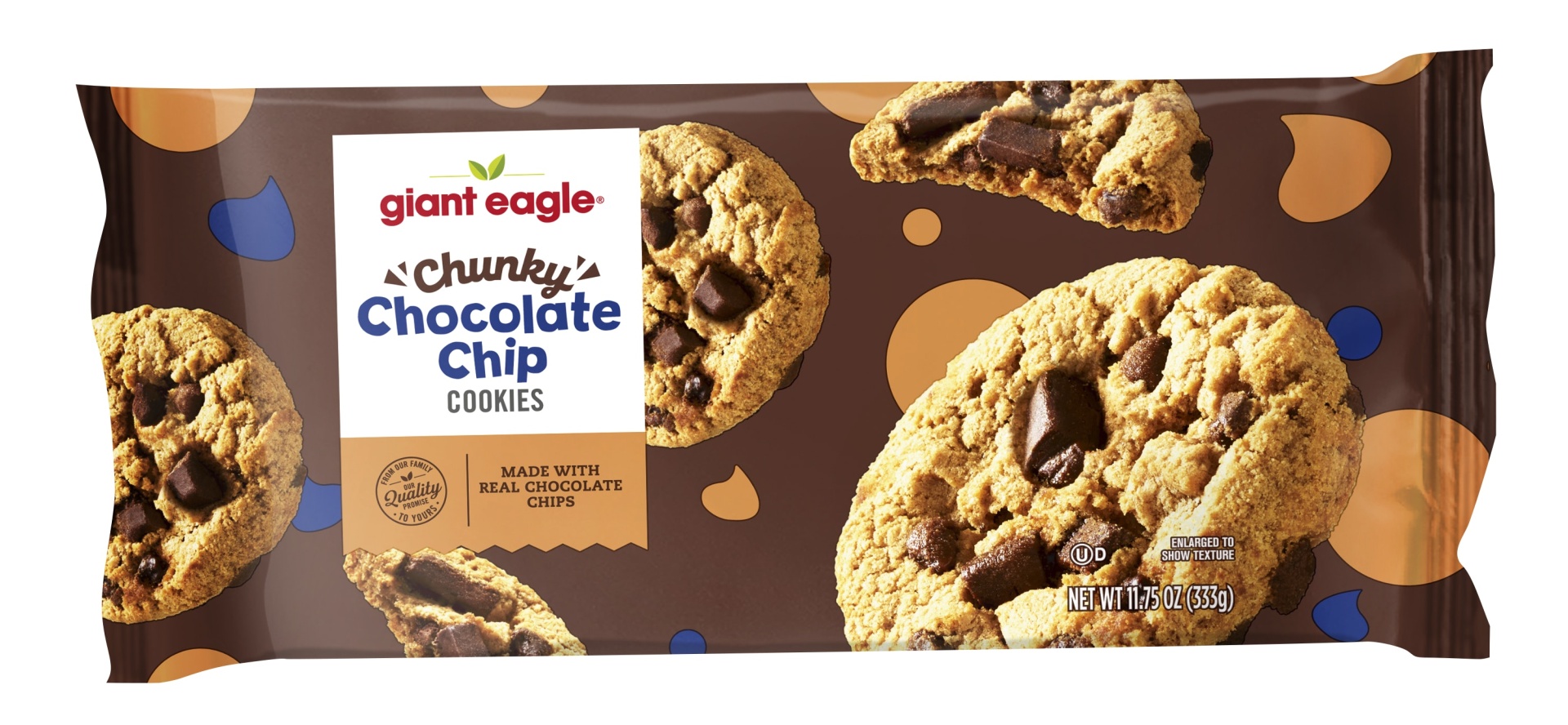 slide 1 of 1, Giant Eagle Chocolate Chip Cookies, Chunky, 11.75 oz