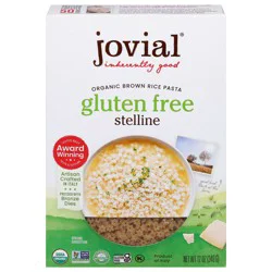 Jovial Gluten Free Organic Brown Rice Pasta Stelline 12 oz