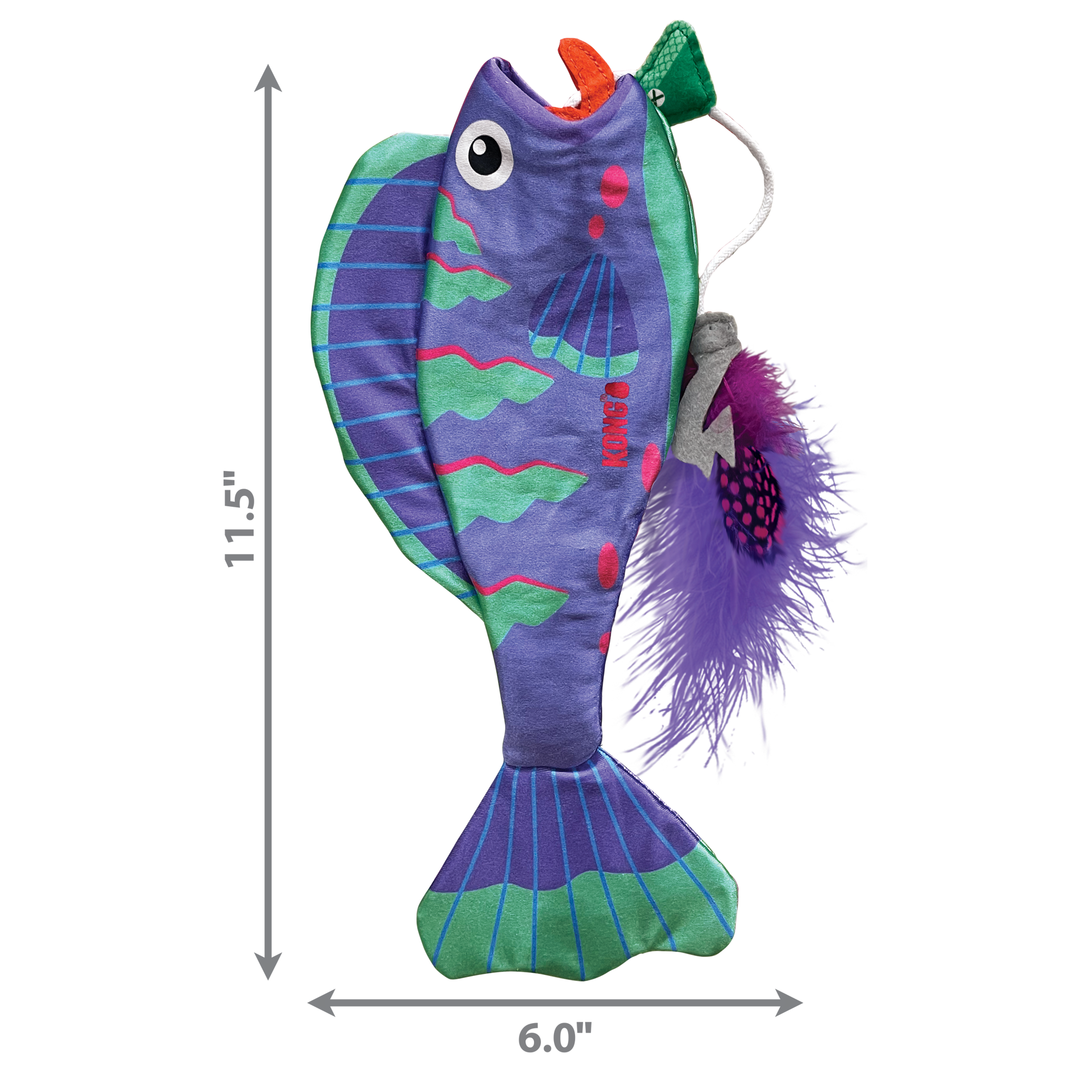 slide 2 of 3, KONG Wrangler Angler Fish Assorted, 1 ct