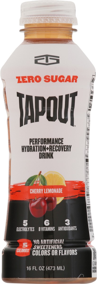 slide 5 of 9, Tapout Zero Sugar Performance Hydration + Recovery Drink - 16 fl oz, 16 fl oz