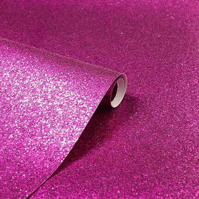 slide 3 of 8, Arthouse Sequin Sparkle Wallpaper - Hot Pink, 1 ct