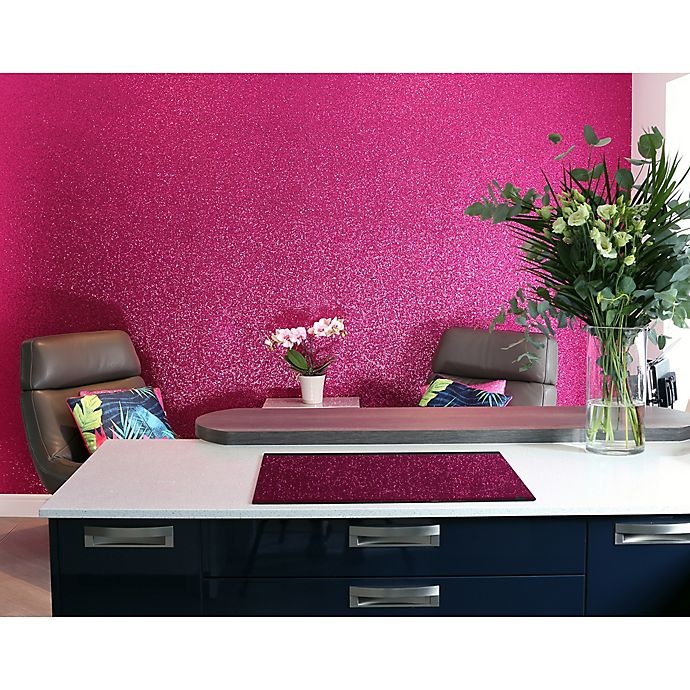 slide 7 of 8, Arthouse Sequin Sparkle Wallpaper - Hot Pink, 1 ct