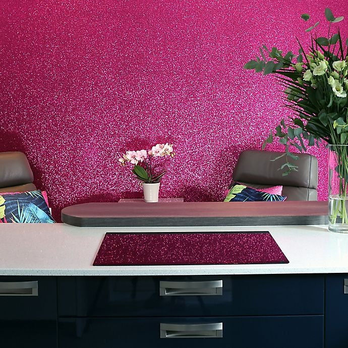 slide 8 of 8, Arthouse Sequin Sparkle Wallpaper - Hot Pink, 1 ct