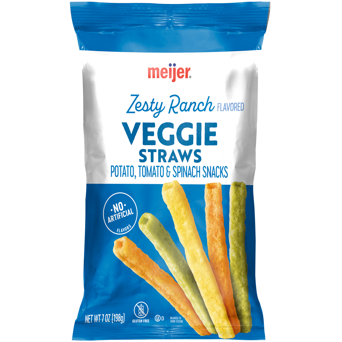 slide 1 of 5, MEIJER VEGGIE STRAWS ZESTY RANCH, 7 oz