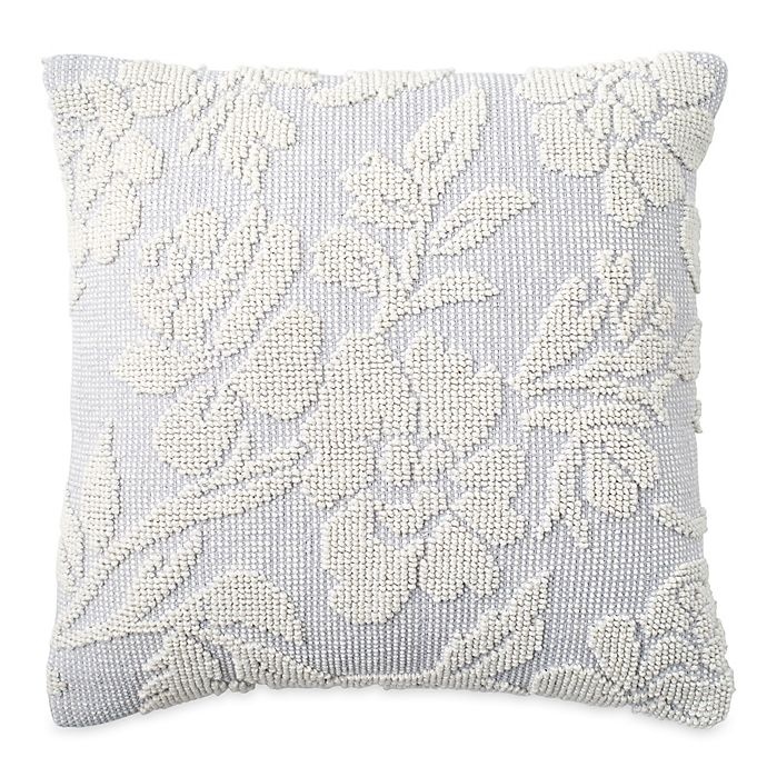 slide 1 of 3, Peri Home Cut Geo Floral Square Throw Pillow - Grey, 1 ct