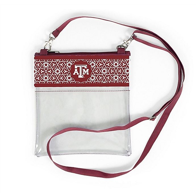 slide 1 of 1, NCAA Texas A&M University Floral Clear Crossbody Bag, 1 ct