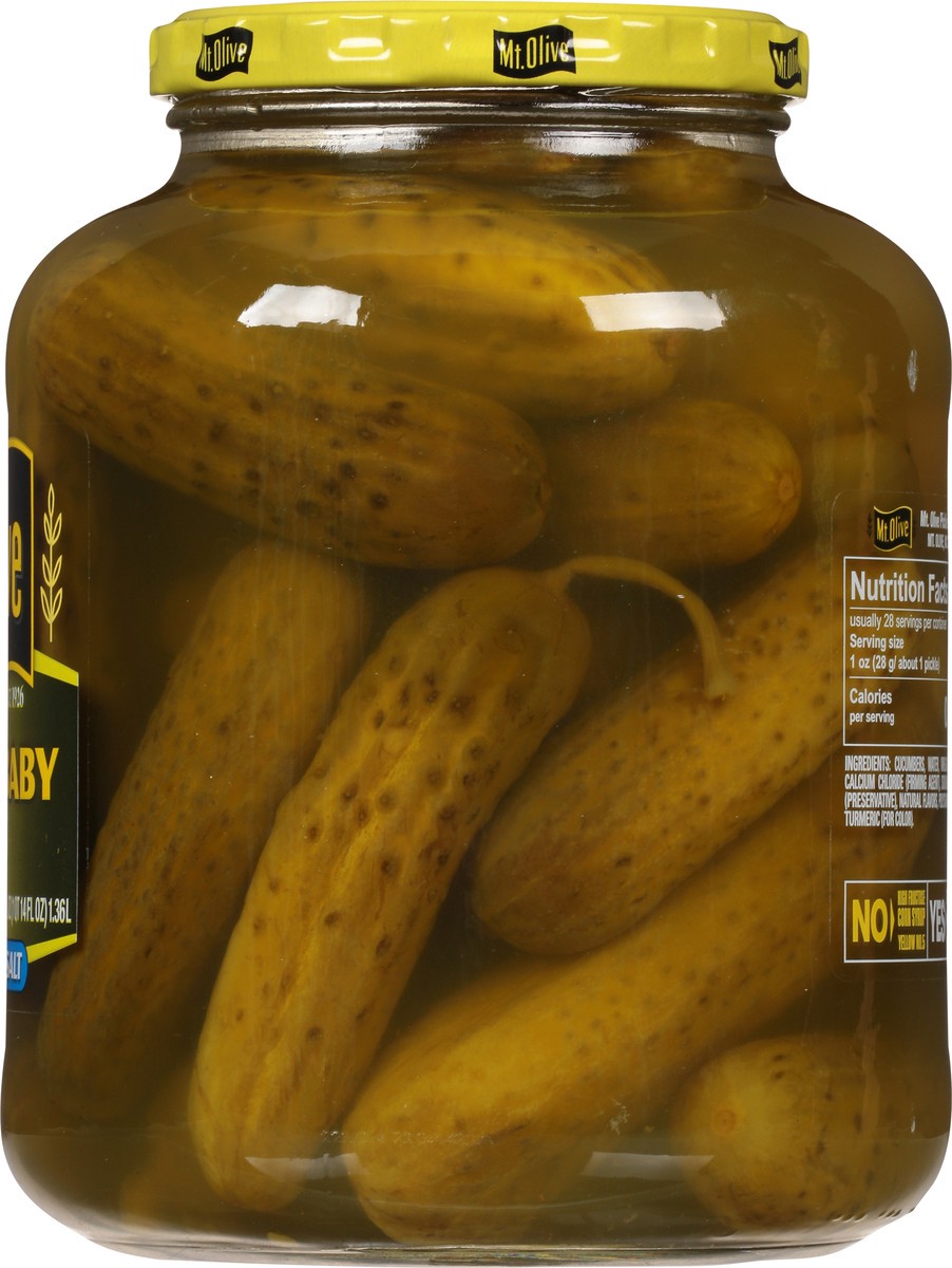 slide 2 of 7, Mt. Olive Kosher Baby Dill Pickles - 46 fl oz jar, 46 fl oz