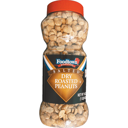 slide 1 of 1, Foodtown Dry Roasted Unsalted Peanuts, 16 oz
