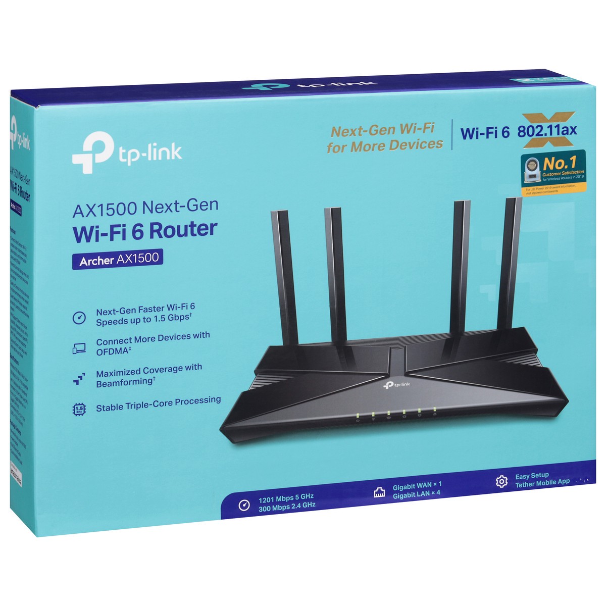 slide 5 of 10, TP-Link Next-Gen Archer AX1500 Wi-Fi 6 Router 1 ea, 1 ct