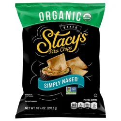 Stacy's Organic Baked Simply Naked Pita Chips 10.25 oz Bag