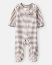 Carter's Carters Baby Boy Fox Striped Loose Fit Long-Sleeve Sleep & Play Pajamas - Brown Brown 6M