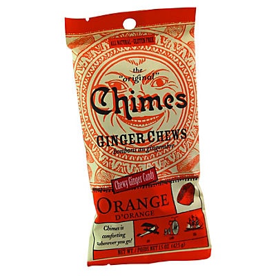 slide 1 of 1, Chimes Ginger Chews Orange, 1.5 oz