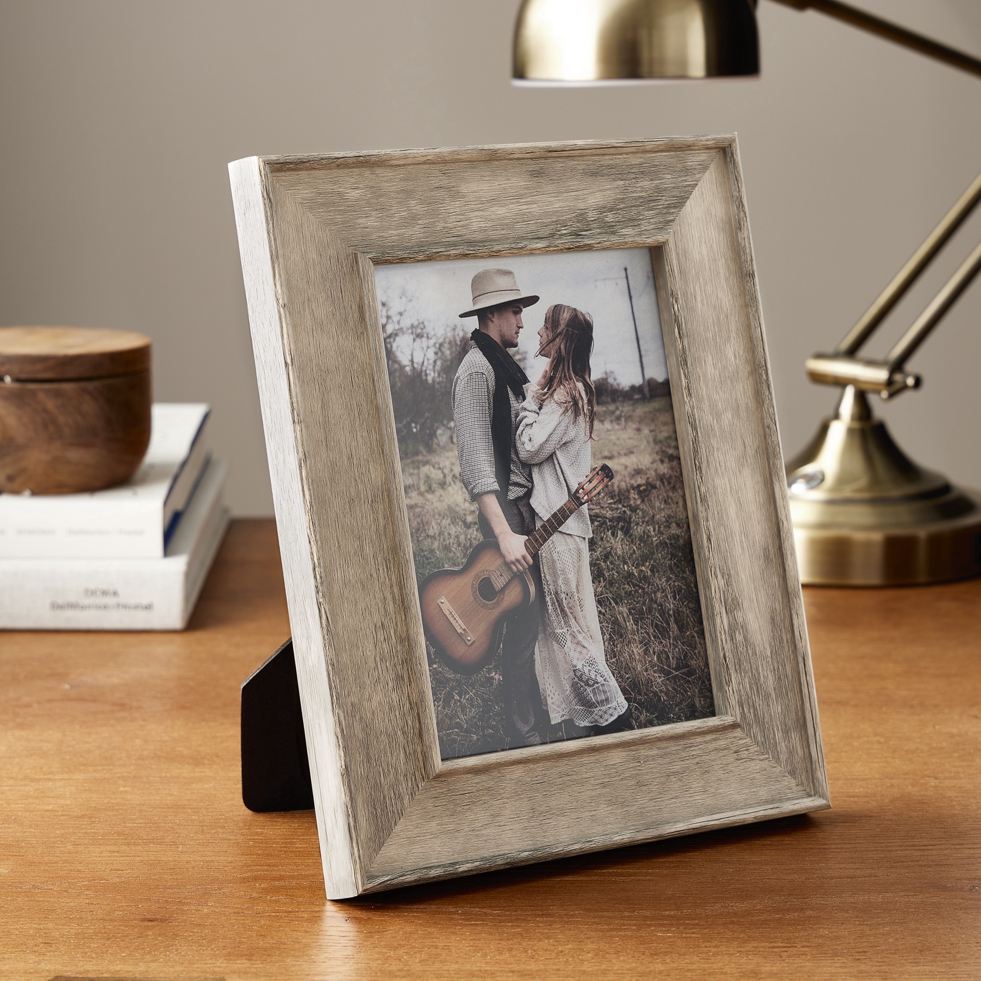 slide 6 of 6, Expressions Light Gray Wood Grain Frame By Studio Decor, 5 in x 7 in