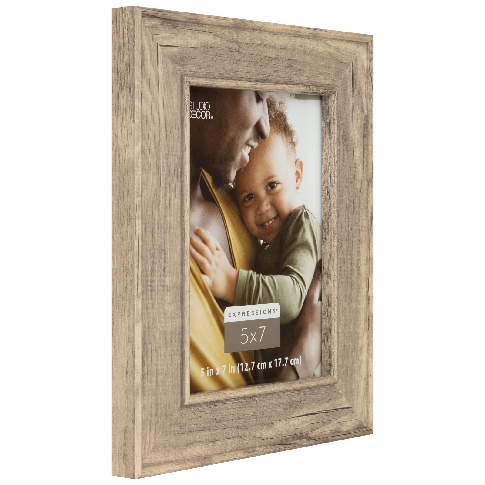 slide 4 of 6, Expressions Light Gray Wood Grain Frame By Studio Decor, 5 in x 7 in