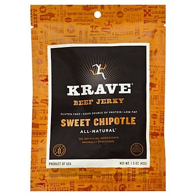 slide 1 of 1, Krave Beef Jerky, Sweet Chipotle, 1.5 oz