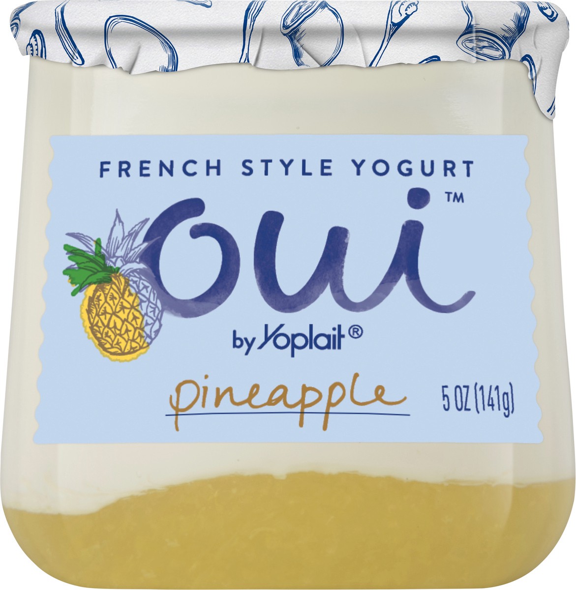 slide 14 of 14, Oui by Yoplait French Style Yogurt, Pineapple, Gluten Free, 5 oz Jar, 5 oz
