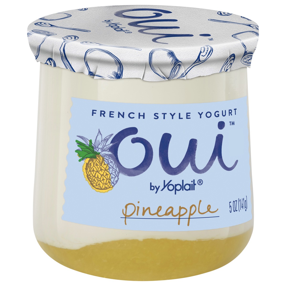 slide 4 of 14, Oui by Yoplait French Style Yogurt, Pineapple, Gluten Free, 5 oz Jar, 5 oz