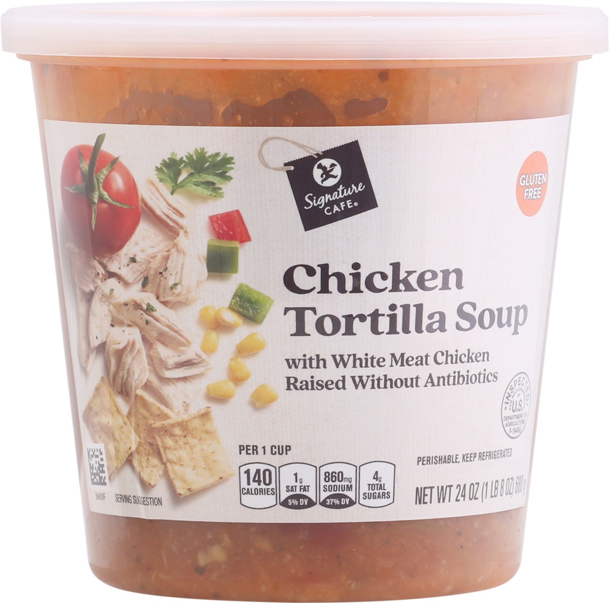 slide 6 of 9, Signature Cafe Fiesta Chicken Low Fat Tortilla Soup, 