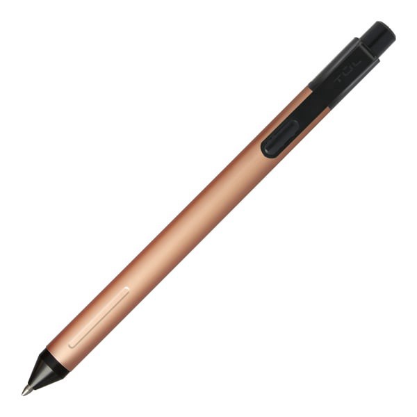 slide 6 of 7, TUL Fine Writing Solid Metal Barrel Ballpoint Pen With 2 Refills, Medium Point, Rose Gold Barrel, Black/Blue Ink, 1.0 mm, 1 ct