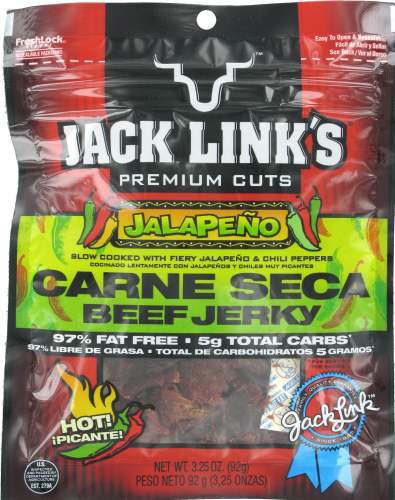 slide 1 of 1, Jack Link's Jalapeno Carne Seca Beef Jerky, 3.25 oz