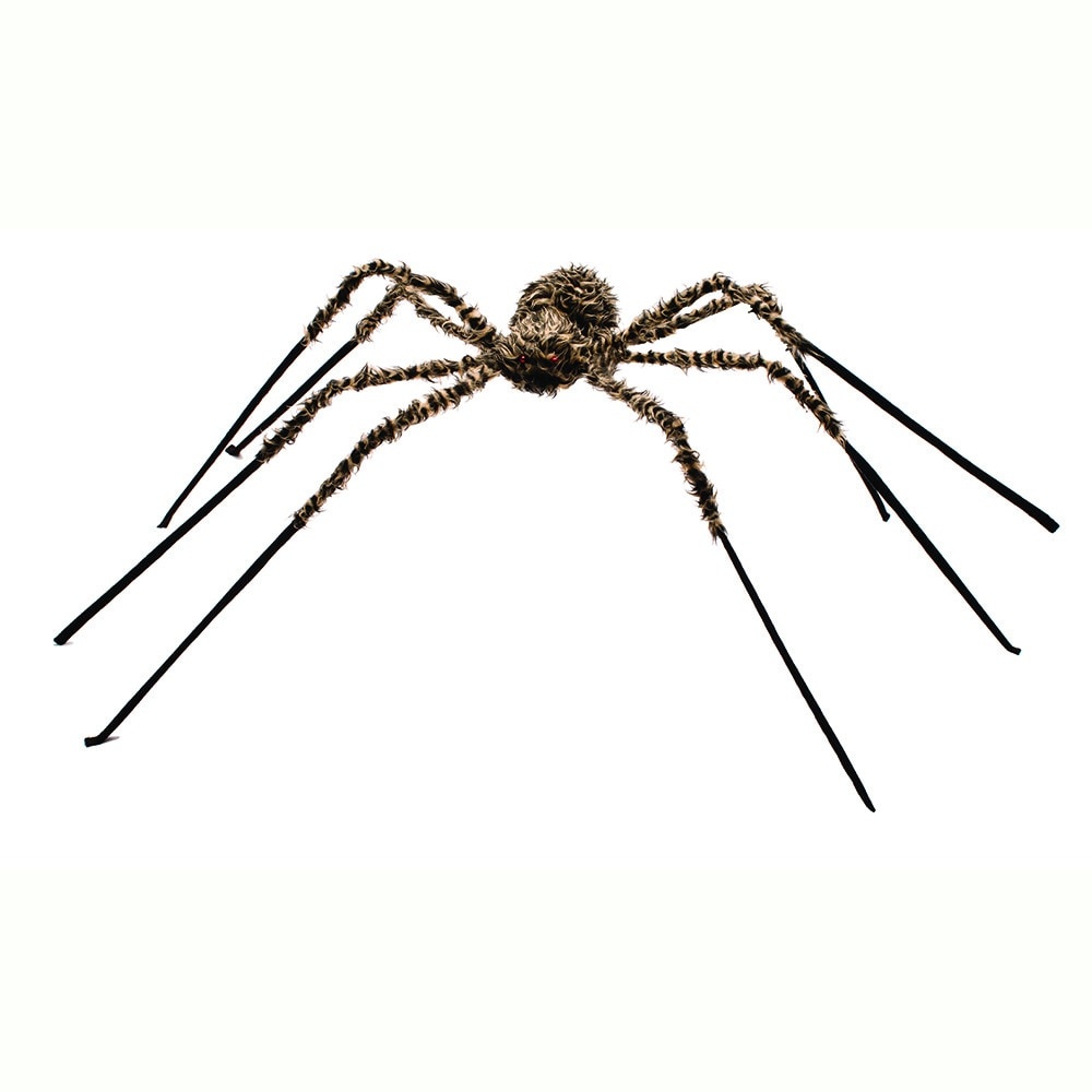 slide 1 of 1, Holiday Home Posable Hairy Spider Striped, 50 in