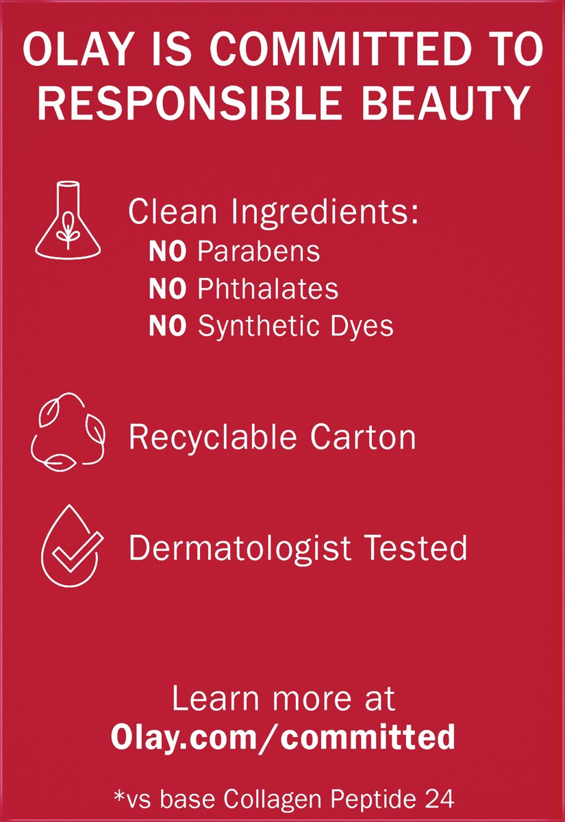 slide 5 of 5, Olay Collagen Peptide Max Moisturizing Cream, Fragrance-Free, 1.7 FL OZ, 1.70 oz