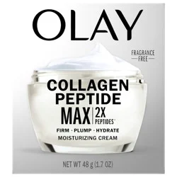 Olay Collagen Peptide Max Moisturizing Cream, Fragrance-Free, 1.7 FL OZ