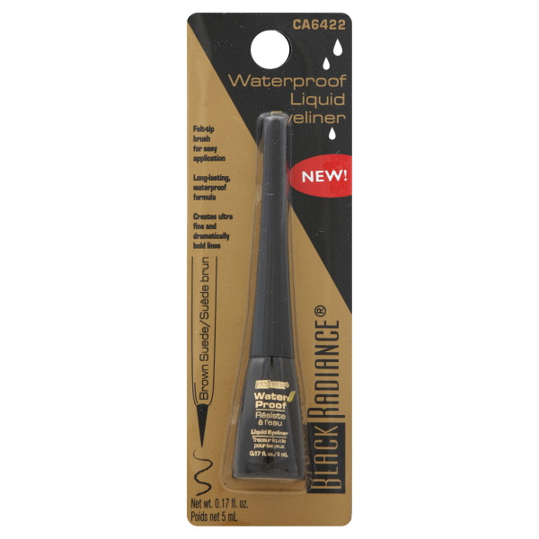 slide 1 of 1, Black Radiance Waterproof Liquid Eyeliner Pen, Brown Suede, CA6422,, 0.17 fl oz