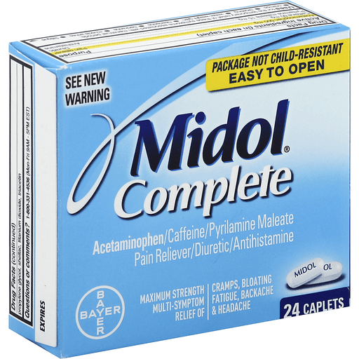 slide 3 of 3, Midol Complete Caplets, 24 ct