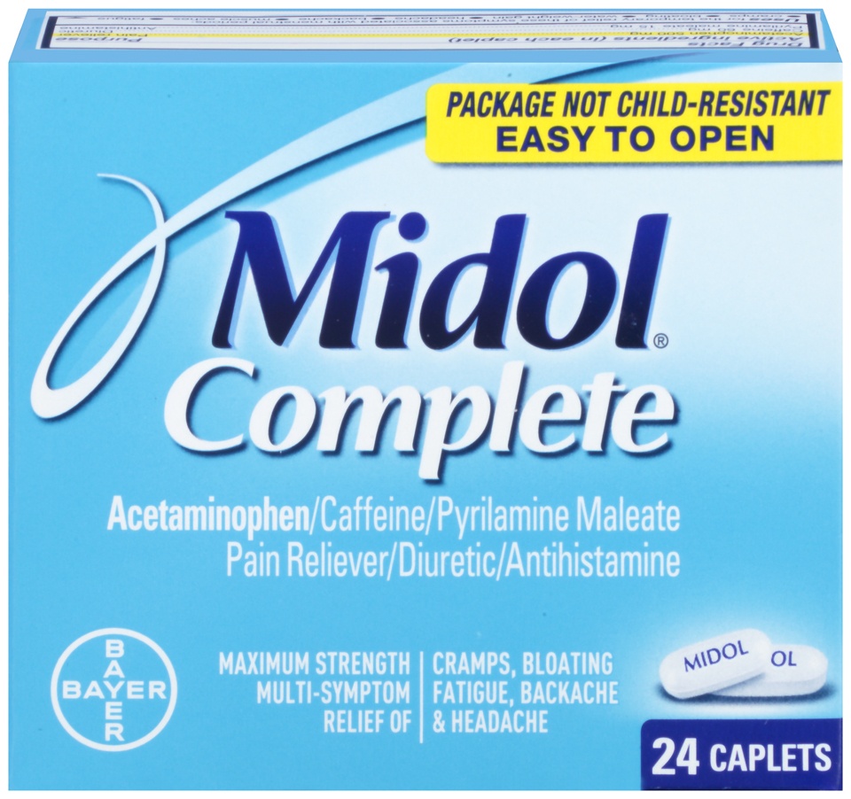 slide 1 of 3, Midol Complete Caplets, 24 ct