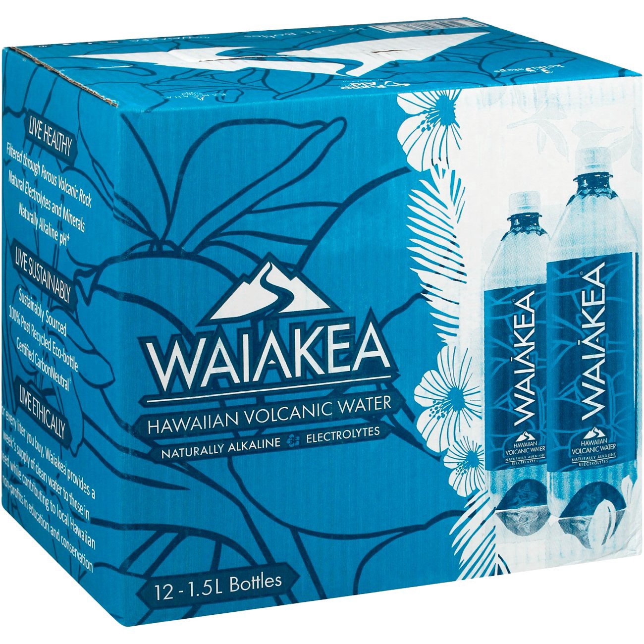 slide 1 of 1, Waiākea Hawaiian Volcanic Natural Alkaline Water 12 pk Bottles, 50.7 oz