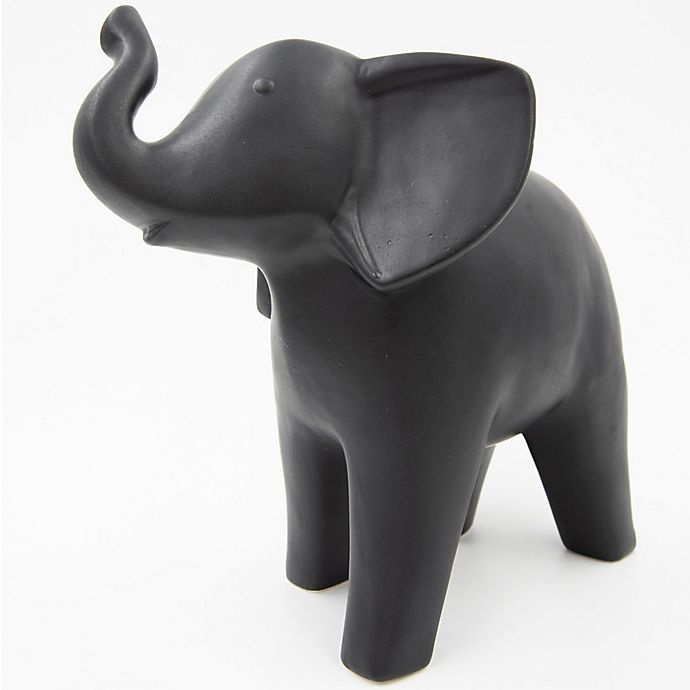 slide 1 of 1, Home Essentials Decorative Elephant - Black, 1 ct