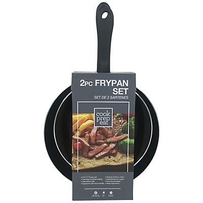 slide 1 of 1, Cook Prep Eat &nbsp;Frying Pan Set Gray, 2 ct