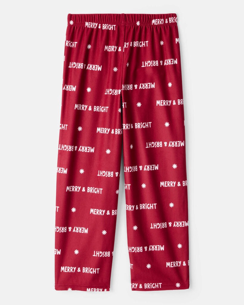 slide 3 of 3, Carter's Carters Kid Merry & Bright Christmas Print Loose Fit Pajama Bottoms - Red Red 10, 1 ct