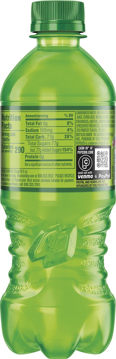 slide 3 of 8, Mountain Dew Citrus Soda 20 oz, 20 oz