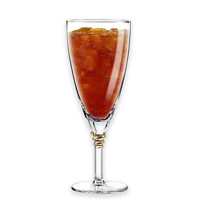 slide 1 of 3, Qualia Helix Gold Iced Tea Glasses, 4 ct