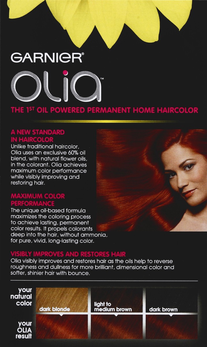 slide 4 of 5, Olia Garnier Olia Brilliant Color 6.60 Light Intense Auburn Hair Color, 1 kit