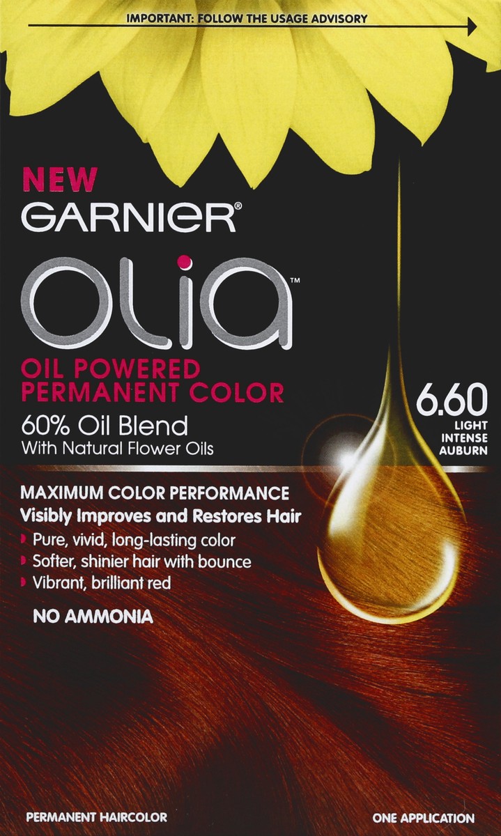 slide 2 of 5, Olia Garnier Olia Brilliant Color 6.60 Light Intense Auburn Hair Color, 1 kit