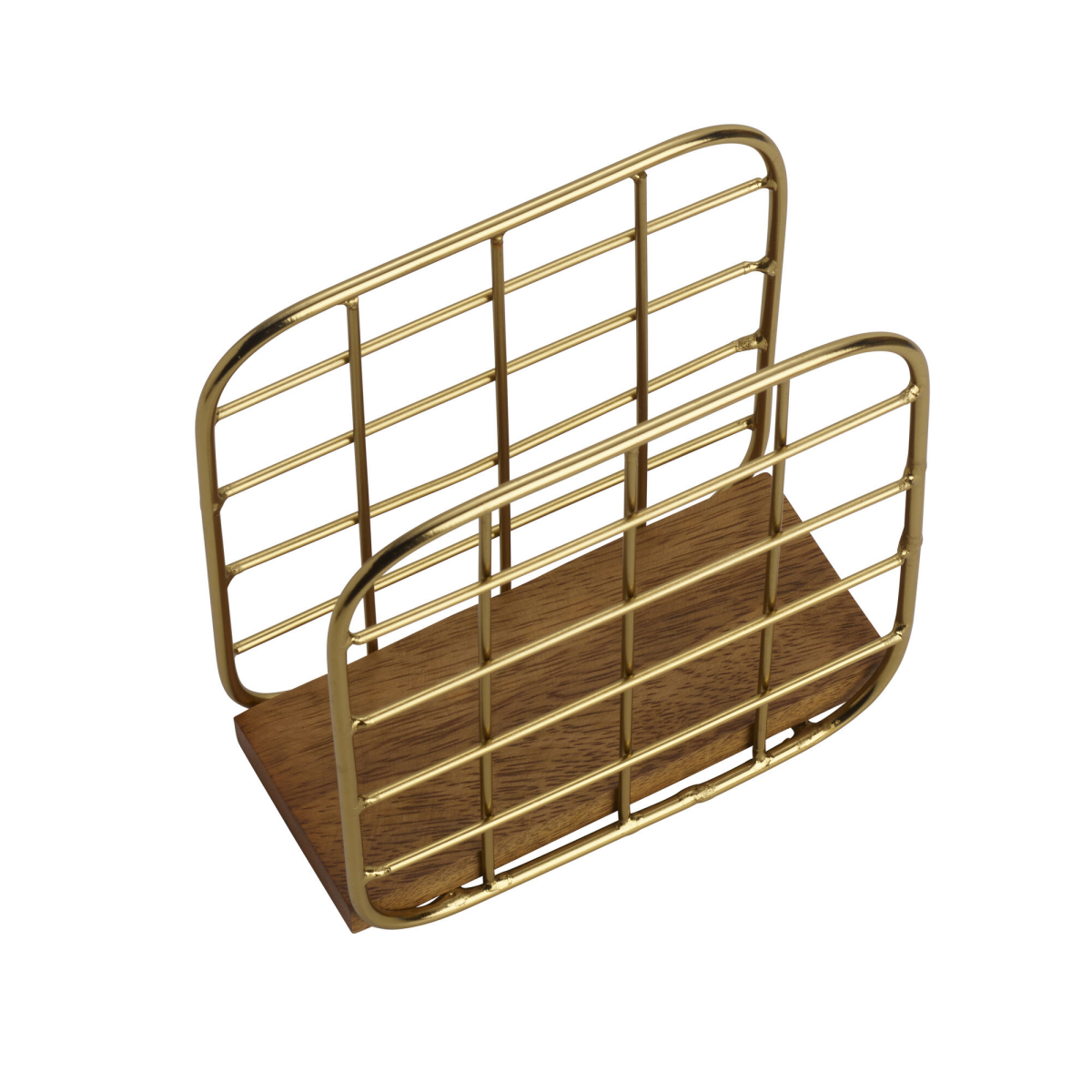 slide 1 of 5, Mikasa Anise Napkin Holder Gold, 1 ct