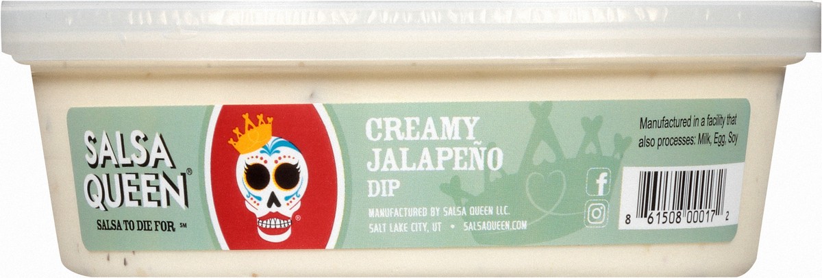 slide 3 of 11, Salsa Queen Gluten Free Medium Creamy Jalapeno Dip 8 oz, 8 oz